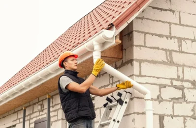 Pose et remplacement de gouttières aux Albres